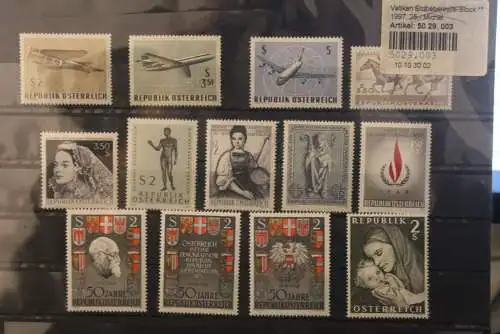 Österreich; Kleines Lot; mit Flugzeugen u. a., MNH