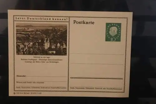 Schöntal Jagst, Bildpostkarte; P 42; 1960, Lernt Deutschland kennen !, ungebraucht