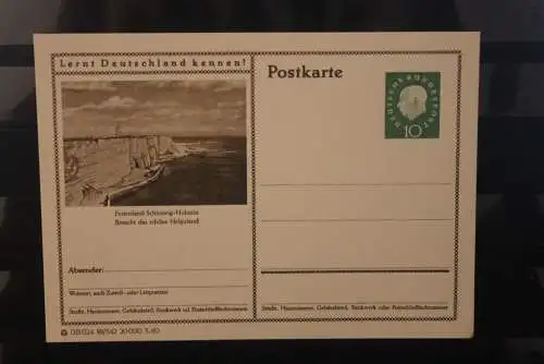 Helgoland, Bildpostkarte; P 42; 1960, Lernt Deutschland kennen !, ungebraucht