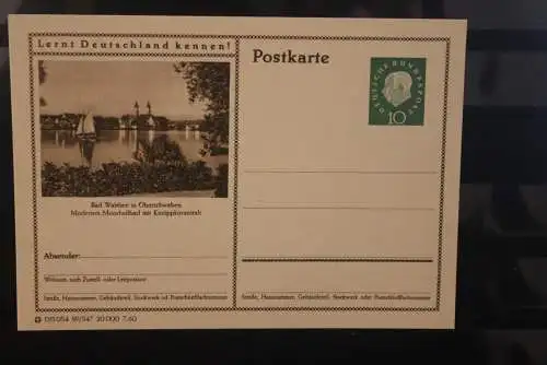 Bad Waldsee, Bildpostkarte; P 42; 1960, Lernt Deutschland kennen !, ungebraucht