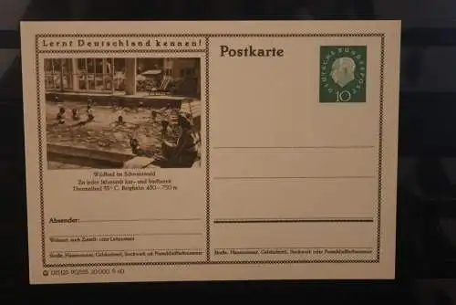 Wildbad, Bildpostkarte; P 42; 1960, Lernt Deutschland kennen !, ungebraucht