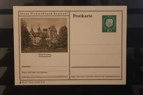 Wolfsburg, Schloß, Bildpostkarte; P 42; 1959, Lernt Deutschland kennen !, ungebraucht