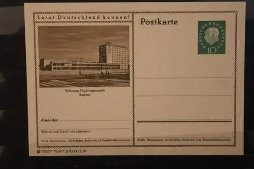 Wolfsburg, Bildpostkarte; P 42; 1959, Lernt Deutschland kennen !, ungebraucht