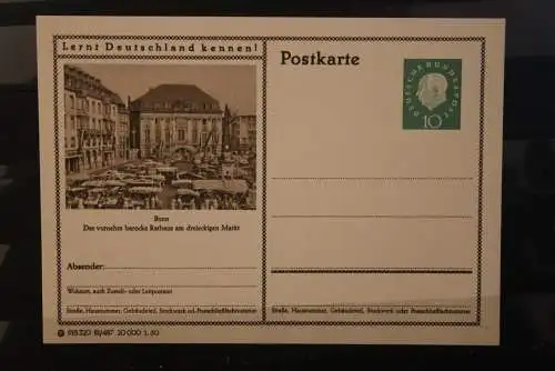 Bonn, Bildpostkarte; P 42; 1960, Lernt Deutschland kennen !, ungebraucht