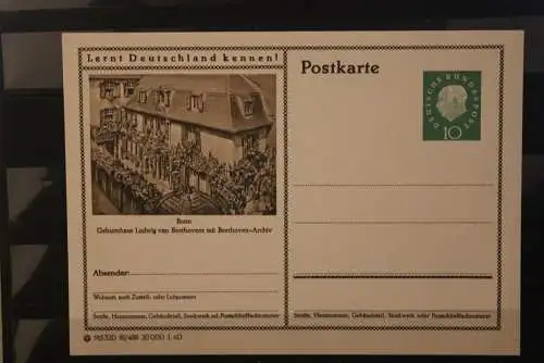 Bonn, Bildpostkarte; P 42; 1960, Lernt Deutschland kennen !, ungebraucht