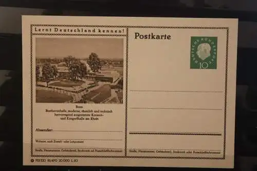 Bonn, Bildpostkarte; P 42; 1960, Lernt Deutschland kennen !, ungebraucht