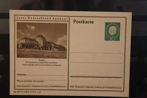 Stuttgart, Bildpostkarte; P 42; 1960, Lernt Deutschland kennen !, ungebraucht