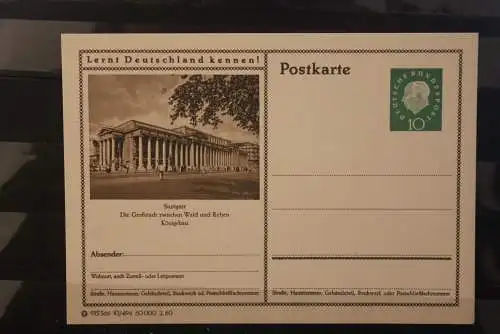 Stuttgart, Bildpostkarte; P 42; 1960, Lernt Deutschland kennen !, ungebraucht