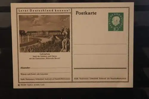 Ludwigsburg, Bildpostkarte; P 42; 1960, Lernt Deutschland kennen !, ungebraucht