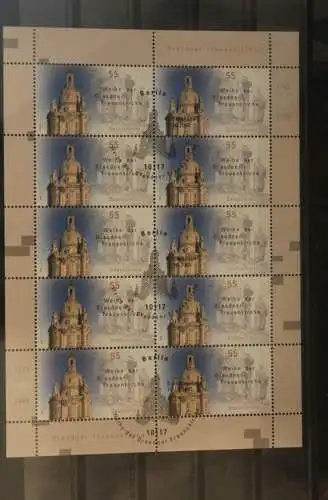 Deutschland 2005; Zehnerbogen: Dresdner Frauenkirche; MiNr. 2491; ESST