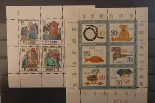 DDR 1978 / 1981; Kleinbogen Rapunzel und Spielzeug, MNH