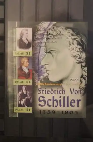 Palau 2005; Friedrich von Schiller; nummeriert, ungezähnt; MNH