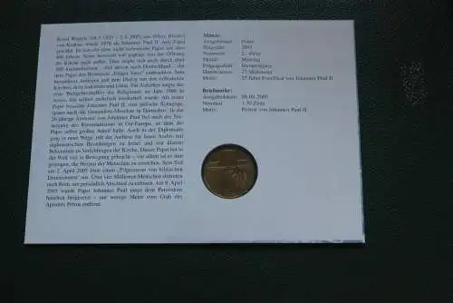 Papst Johannes Paul II.; Warschau 2005; Numisbrief