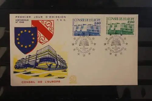 Frankreich 1987; Dienstmarken Europarat, MiNr. 43-44, FDC