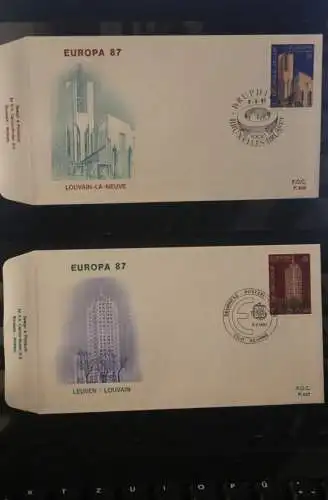 Belgien 1987; Europa CEPT; MiNr. 2303-04,  FDC