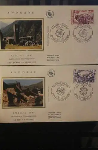 Andorra 1987; Europa CEPT; MiNr. 379-80, 2 FDC