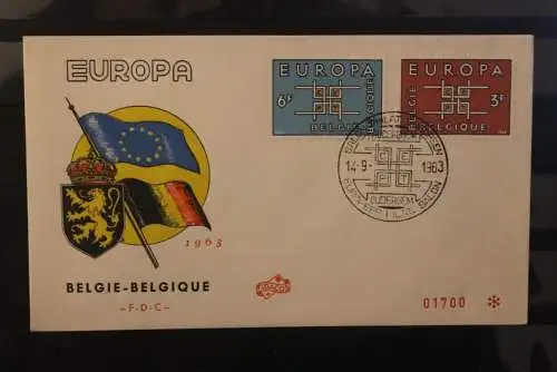 Belgien 1963, Europa CEPT, MiNr. 1320-21  FDC