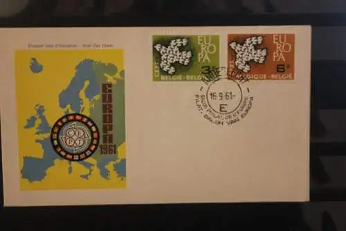 Belgien 1961, Europa CEPT, MiNr. 1253-54  FDC