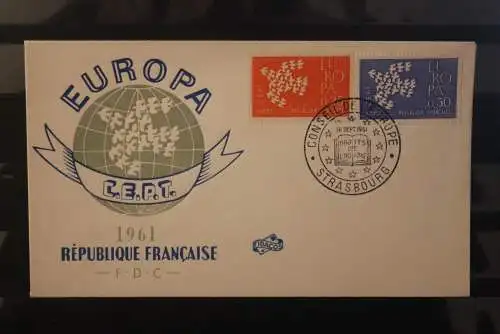 Frankreich 1961, Europa CEPT, MiNr. 1343-44  FDC