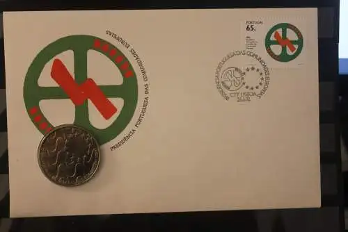 Portugal 1992, Vorsitz in der EG; Numisbrief MiNr. 1894 auf FDC