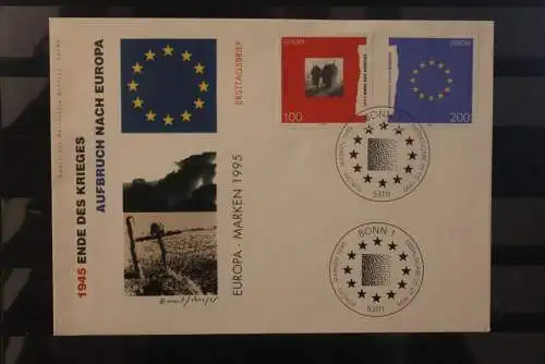 Deutschland 1995, Europa CEPT, MiNr. 1790-91 auf Künstler - FDC