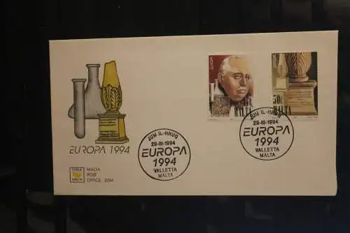 Malta 1994, Europa CEPT, MiNr. 926-27 auf FDC