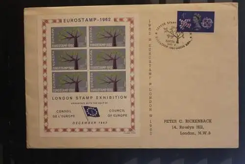 Großbritannien EUROSTAMP 1962 - VIGNETTE auf Brief