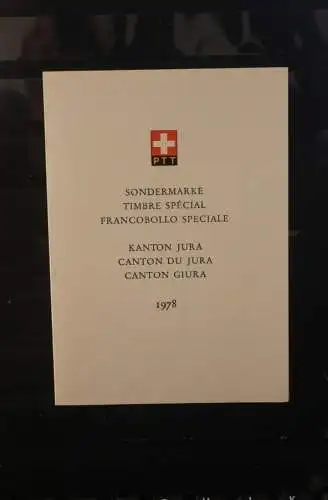 Schweiz 1978; Ersttagsheft Nr. 163 a; Kanton Jura