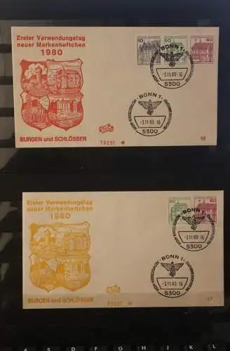 Deutschland 1980; Zusammendruck ZD: W 71 - W 74 und 1028 C I / D I auf FDC