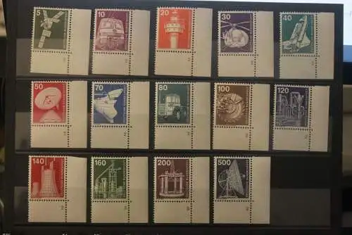 Deutschland 1975-82; Freimarken Industrie und Technik; kompletter Satz; mit ER und FN; MNH