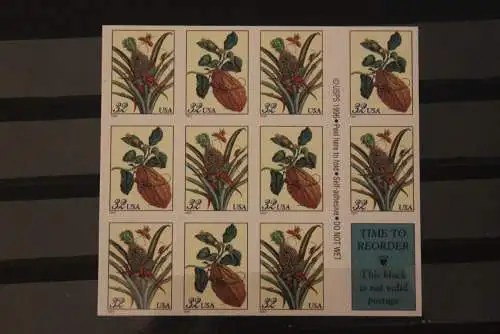 U.S.A. 1997;  Teil-Folienblatt Blumen; MiNr. 41; MNH