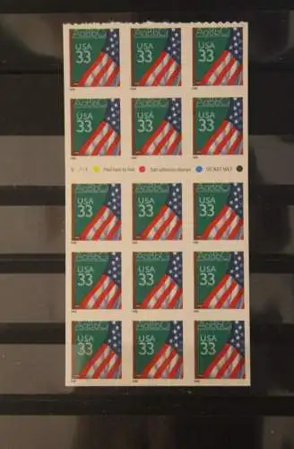 U.S.A. 1999; Aus Folienblatt Flagge vor Schultafel;  MiNr. 55; MNH; Frankaturmarken