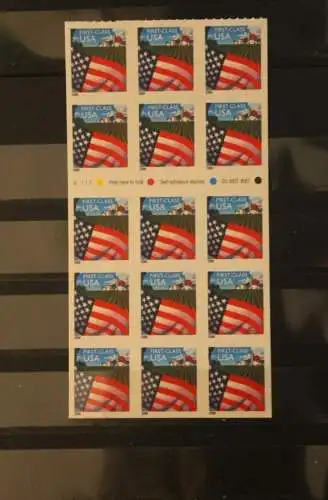 U.S.A. 2000; Aus Folienblatt Flagge vor Farm; First Class; MiNr. 65; MNH; Frankaturmarken