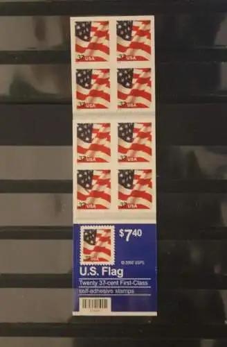 U.S.A. 2002; Markenheft  Flagge MiNr. 0-254; MNH