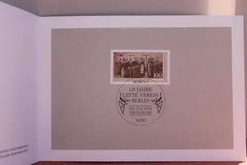 Ministerkarte zum Ausgabeanlaß: "Lette-Verein Berlin", 9. Apr. 1991;  MiNr. 1521