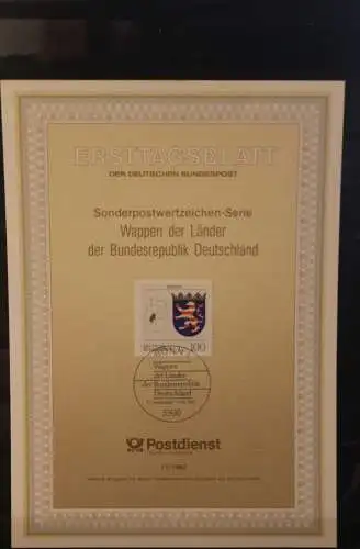 Deutschland 1993; ETB 11/1993, Wappen der Länder: Hessen