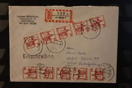 Deutschland 1981; Ebf; 5er Streifen 25 Pf. Burgen und Schlösser