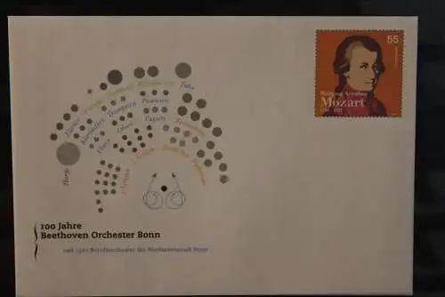 Deutschland 2007, Ganzsache Wolfgang A. Mozart, ungebraucht