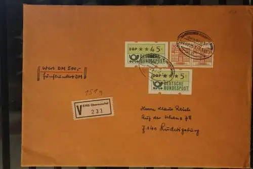 Deutschland 1983;  ATM 1; Sehenswürdigkeiten 300 Pf. als Paar; Bahnpoststempel; Zug-Nr. 0225;