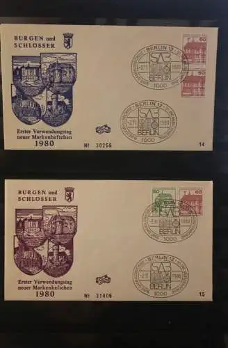 Berlin 1980; Zusammendrucke aus H-Blatt 20 auf 5 FDC