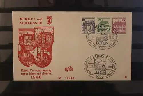 Berlin 1980; Zusammendrucke aus H-Blatt 20 auf 5 FDC