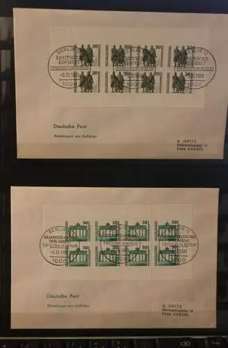 DDR 1990; H-Bl.-MiNr. 20 und 21, Freimarken: Bauwerke und Denkmäler; FDC