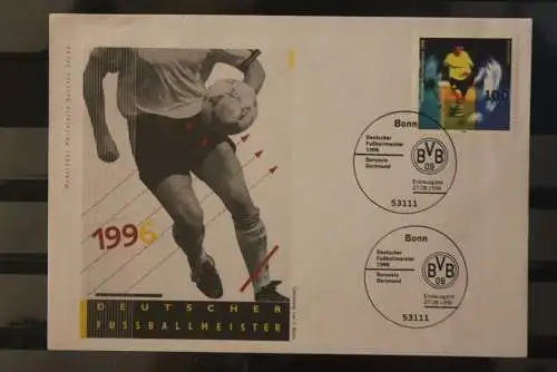 Deutschland 1996, Deutscher Fußballmeister BVB 09; FDC, MiNr. 1879