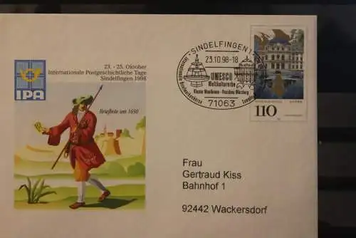 Deutschland 1998, Intern. Postgeschichtliche Tage - IPA - Sindelfingen, SST