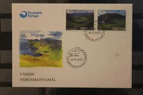 Dänemark-Färöer 1995, NORDEN, FDC, MiNr. 276-77, Fleck