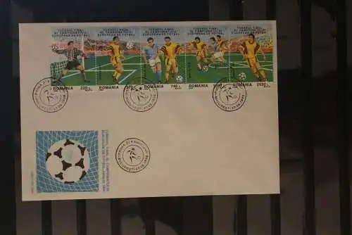 Rumänien 1996, Fußball-WM England, FDC, MiNr. 4323-27