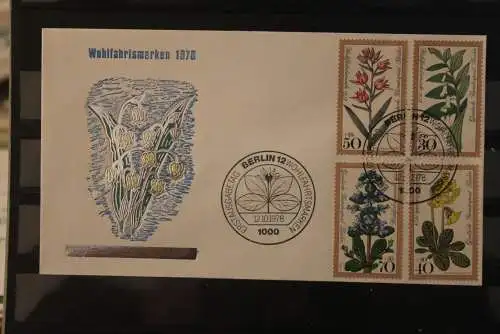 Berlin 1978; Wohlfahrt, Blumen, FDC; MiNr. 573-76