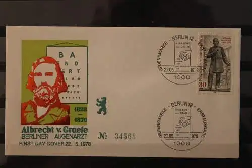 Berlin 1978; Albrecht von Graefe, Arzt, FDC; MiNr. 569