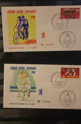 Berlin 1978; Sporthilfe Radfahren, Fechten, FDC; MiNr.567-68