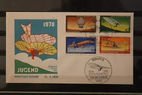 Berlin 1978; Jugend: Luftfahrt, FDC; MiNr.563-66